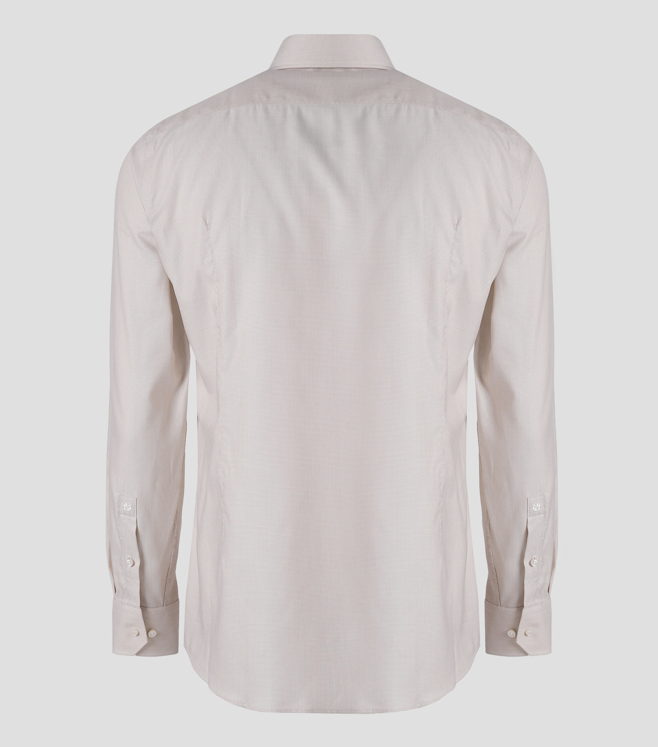 Camisa slim de algodón con estructura Hombre
